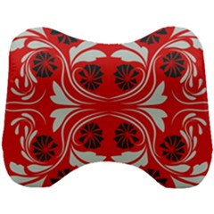 Folk Flowers Print Floral Pattern Ethnic Art Head Support Cushion by Eskimos