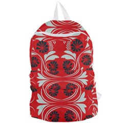 Folk Flowers Print Floral Pattern Ethnic Art Foldable Lightweight Backpack by Eskimos