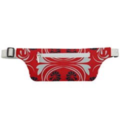 Folk Flowers Print Floral Pattern Ethnic Art Active Waist Bag by Eskimos