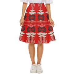 Folk Flowers Print Floral Pattern Ethnic Art Classic Short Skirt