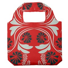 Folk Flowers Print Floral Pattern Ethnic Art Premium Foldable Grocery Recycle Bag by Eskimos