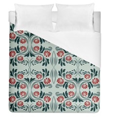 Folk Flowers Print Floral Pattern Ethnic Art Duvet Cover (queen Size) by Eskimos