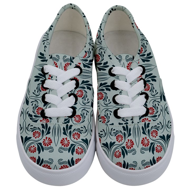 Folk flowers print Floral pattern Ethnic art Kids  Classic Low Top Sneakers