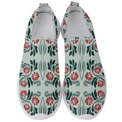 Folk Flowers Print Floral Pattern Ethnic Art Men s Slip On Sneakers by Eskimos