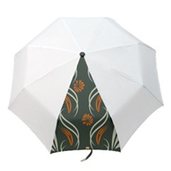 Folk Flowers Print Floral Pattern Ethnic Art Folding Umbrellas by Eskimos