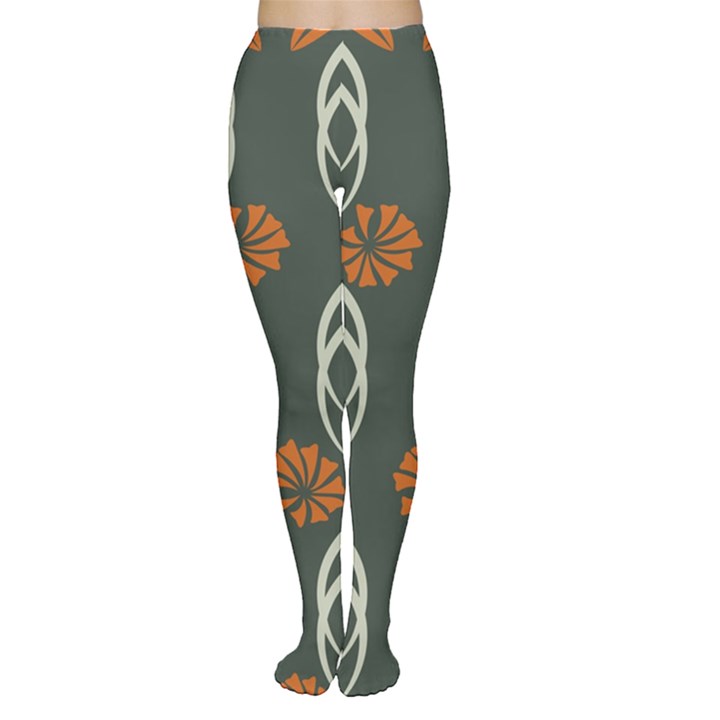 Folk flowers print Floral pattern Ethnic art Tights