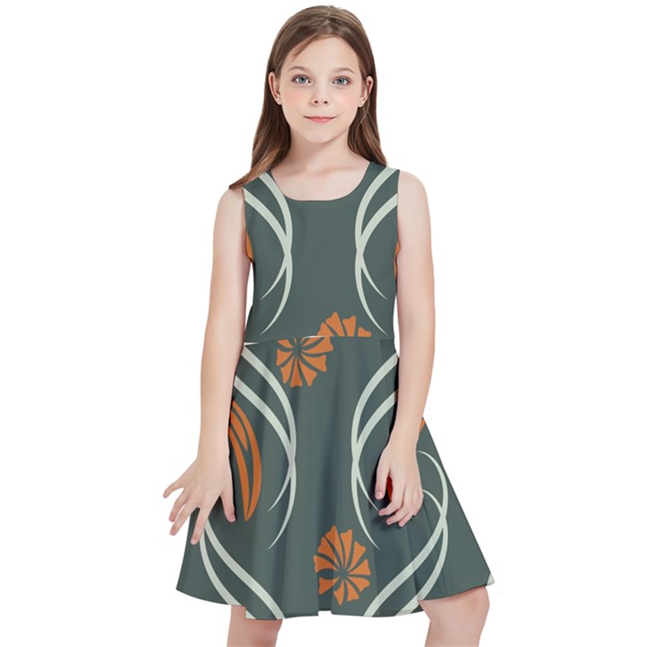 Folk flowers print Floral pattern Ethnic art Kids  Skater Dress