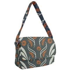 Folk Flowers Print Floral Pattern Ethnic Art Courier Bag by Eskimos