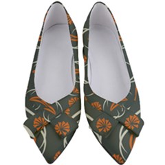 Folk Flowers Print Floral Pattern Ethnic Art Women s Bow Heels by Eskimos