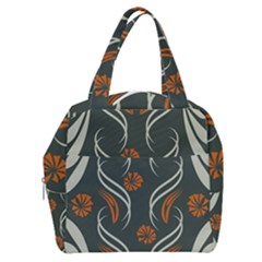 Folk Flowers Print Floral Pattern Ethnic Art Boxy Hand Bag by Eskimos