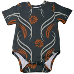 Folk Flowers Print Floral Pattern Ethnic Art Baby Short Sleeve Onesie Bodysuit