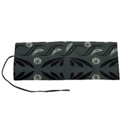 Folk Flowers Print Floral Pattern Ethnic Art Roll Up Canvas Pencil Holder (s) by Eskimos