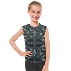 Folk Flowers Print Floral Pattern Ethnic Art Kids  Mesh Tank Top by Eskimos