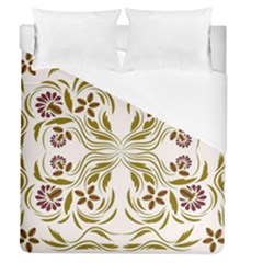 Folk Flowers Print Floral Pattern Ethnic Art Duvet Cover (queen Size) by Eskimos