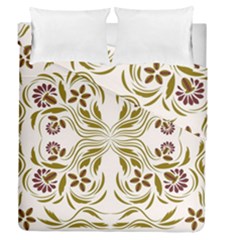 Folk Flowers Print Floral Pattern Ethnic Art Duvet Cover Double Side (queen Size) by Eskimos