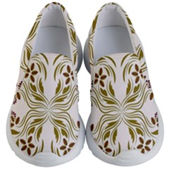 Folk Flowers Print Floral Pattern Ethnic Art Kids Lightweight Slip Ons by Eskimos