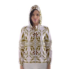 Folk Flowers Print Floral Pattern Ethnic Art Women s Hooded Windbreaker by Eskimos