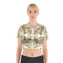 Folk flowers print Floral pattern Ethnic art Cotton Crop Top View1