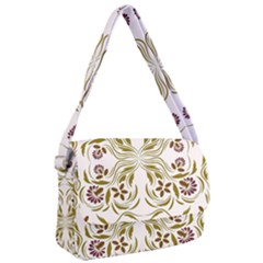 Folk Flowers Print Floral Pattern Ethnic Art Courier Bag by Eskimos