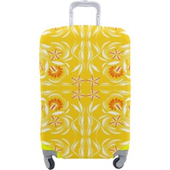 Folk Flowers Print Floral Pattern Ethnic Art Luggage Cover (large) by Eskimos