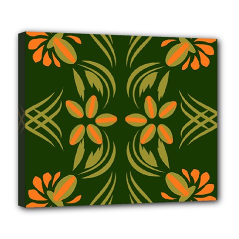 Folk Flowers Print Floral Pattern Ethnic Art Deluxe Canvas 24  X 20  (stretched) by Eskimos