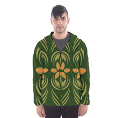 Folk Flowers Print Floral Pattern Ethnic Art Men s Hooded Windbreaker by Eskimos