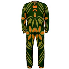 Folk Flowers Print Floral Pattern Ethnic Art Onepiece Jumpsuit (men)