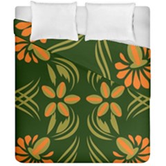 Folk Flowers Print Floral Pattern Ethnic Art Duvet Cover Double Side (california King Size) by Eskimos