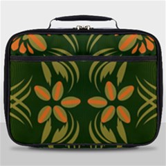 Folk Flowers Print Floral Pattern Ethnic Art Full Print Lunch Bag by Eskimos