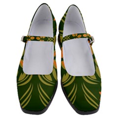 Folk Flowers Print Floral Pattern Ethnic Art Women s Mary Jane Shoes by Eskimos