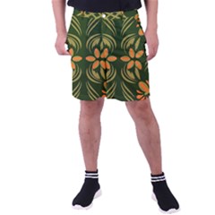 Folk Flowers Print Floral Pattern Ethnic Art Men s Pocket Shorts