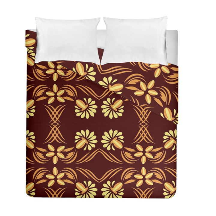 Folk flowers print Floral pattern Ethnic art Duvet Cover Double Side (Full/ Double Size)