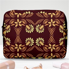 Folk Flowers Print Floral Pattern Ethnic Art Make Up Pouch (large) by Eskimos