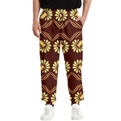 Folk Flowers Print Floral Pattern Ethnic Art Men s Elastic Waist Pants by Eskimos