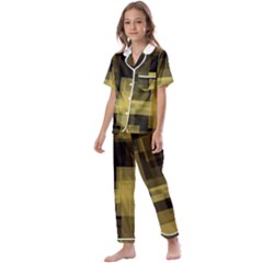 3 White-background Kids  Satin Short Sleeve Pajamas Set by Casemiro