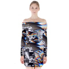 Rainbow Assault Long Sleeve Off Shoulder Dress by MRNStudios