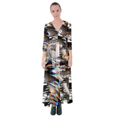 Rainbow Assault Button Up Maxi Dress by MRNStudios