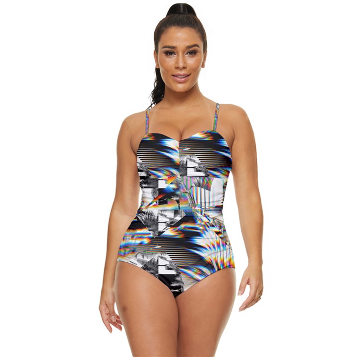 Rainbow Assault Retro Full Coverage Swimsuit