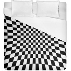 Illusion Checkerboard Black And White Pattern Duvet Cover (king Size) by Nexatart