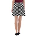 Illusion Checkerboard Black And White Pattern A-Line Pocket Skirt View2