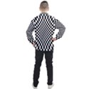 Illusion Checkerboard Black And White Pattern Men s Half Zip Pullover View2