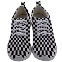 Illusion Checkerboard Black And White Pattern Mens Athletic Shoes by Nexatart