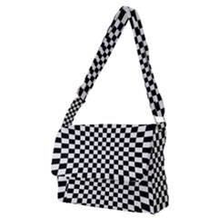 Illusion Checkerboard Black And White Pattern Full Print Messenger Bag (m) by Nexatart