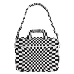 Illusion Checkerboard Black And White Pattern Macbook Pro Shoulder Laptop Bag (large)