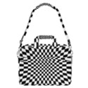 Illusion Checkerboard Black And White Pattern MacBook Pro Shoulder Laptop Bag (Large) View2