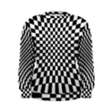 Illusion Checkerboard Black And White Pattern Women s Sweatshirt View1