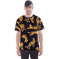 Seamless-exotic-pattern-with-tigers Men s Sport Mesh Tee