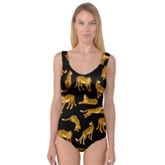 Seamless-exotic-pattern-with-tigers Princess Tank Leotard 