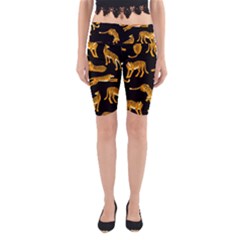 Seamless-exotic-pattern-with-tigers Yoga Cropped Leggings