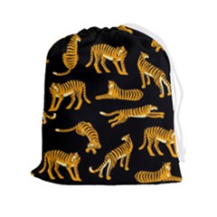 Seamless-exotic-pattern-with-tigers Drawstring Pouch (2xl)